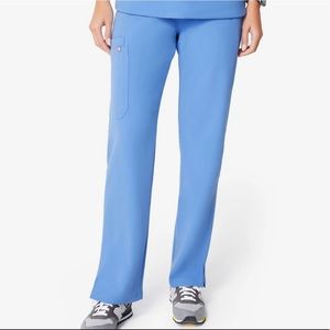 FIGS Kade Cargo Scrub Pants - Ceil Blue XS Petite.